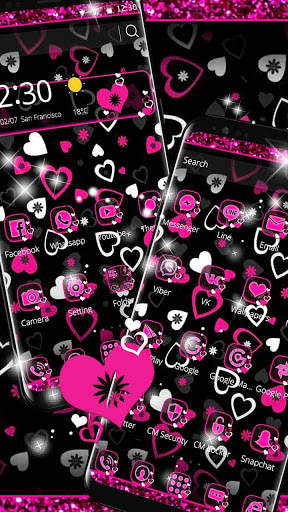 Black Pink Love Theme screenshot 3