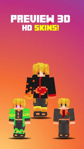 99  3D Zenitsu Boys Skins For Minecraft 2021 screenshot 2
