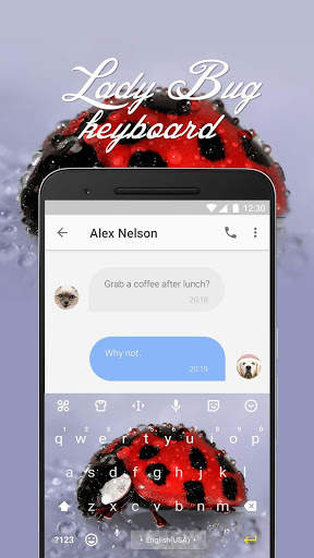 Ladybug Emoji Keyboard Theme स्क्रीनशॉट 2