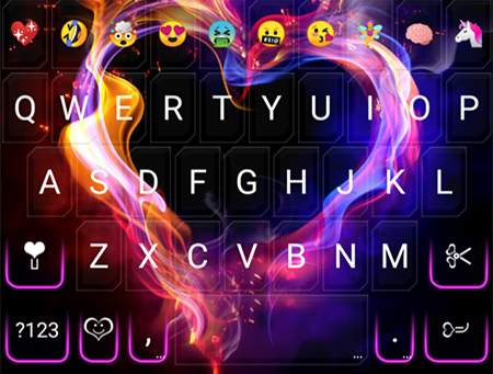 Smoke Heart Emoji Keyboard Wallpaper screenshot 5