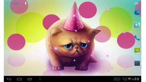Birthday Cat : Cute Live wallpaper for Kids play screenshot 3