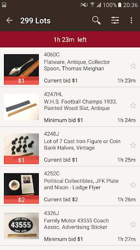 DeYoung Auctions screenshot 2