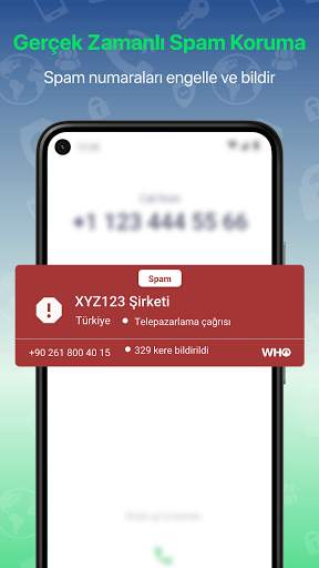 WHO:Arayan Kimliği,Spam Koruma screenshot 2