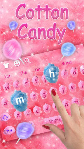 Sweet Cotton Candy Keyboard Theme screenshot 2