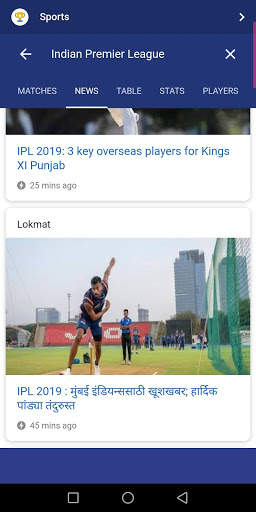 IPL 2019 IPL news. IPL table IPL game Status  2019 screenshot 1