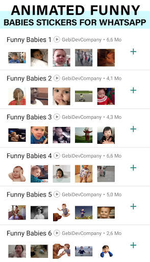 Animated funny babies Stickers for WhatsApp screenshot 1