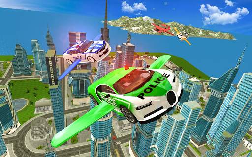 Drive Real Futuristic Police Flying Car 3D screenshot 3