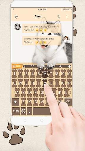 Husky Dog Emoji Keyboard screenshot 6