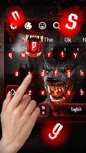Bloody Scary Wolf Keyboard Theme screenshot 2