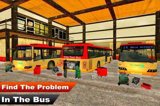 Workshop Mekanik 3D: Garasi Mekanik Bus Sim screenshot 5