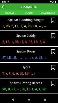 Cheats for GTA San Andreas screenshot 3