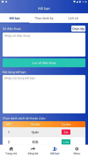 Ninja Zalo - Phần mềm quản lý Zalo screenshot 4