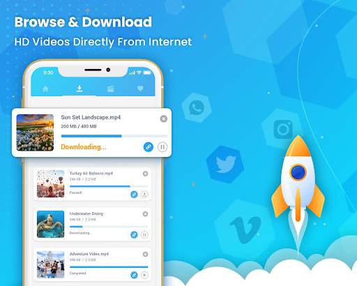 Video Downloader 2021 HD - All in One Downloader screenshot 1