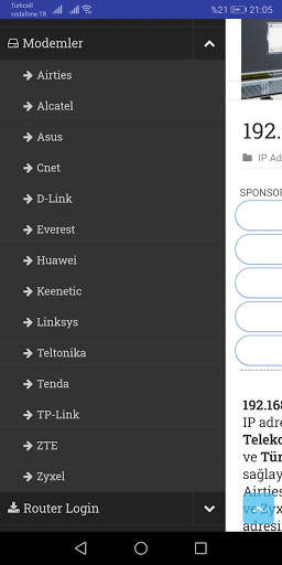 192.168.1.1 - 192.168.l.l Giriş / Login Admin WiFi screenshot 4
