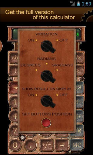 Steampunk Calculator Lite HD screenshot 3