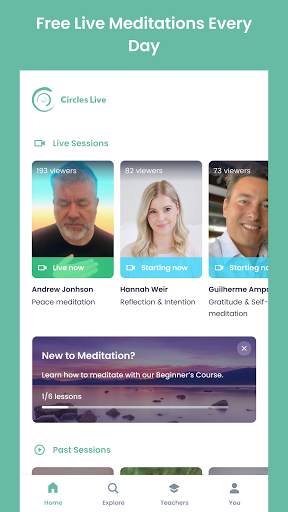 Circles Live Guided Meditation screenshot 2