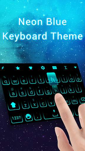 Neon Blue Keyboard Theme screenshot 3