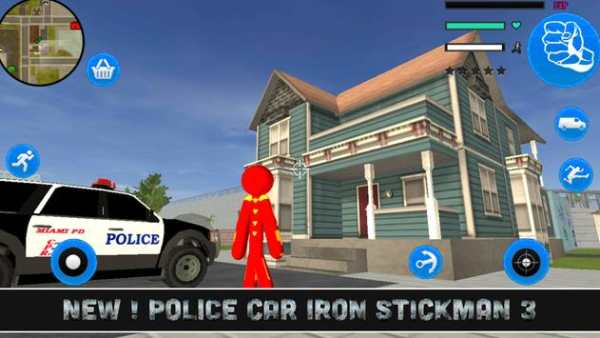 Battle Iron Stickman 3 Gangster Crime - Rope Hero screenshot 2