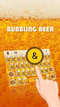 Bubbling Beer Theme&Emoji Keyboard screenshot 1