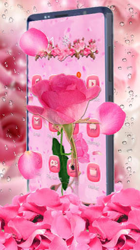 Tema mawar merah muda screenshot 3