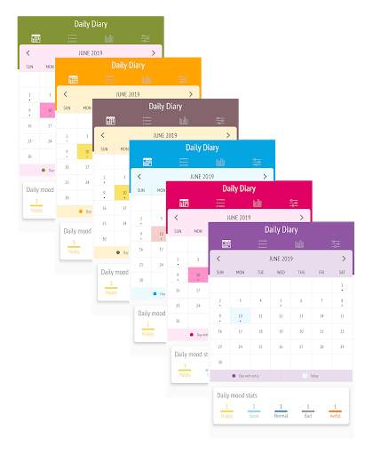 Daily Diary : Journal with lock, photo, mood chart screenshot 1