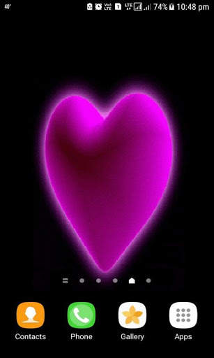 Purple Hearts Live Wallpaper screenshot 2