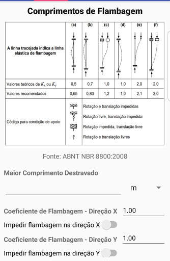 Flexão Composta - NBR 8800:2008 screenshot 2