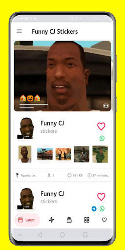 Funny CJ Stickers - Gangsters screenshot 2