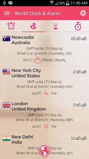World Clock: Stop Watch, Timer, Alarm & Widget screenshot 2