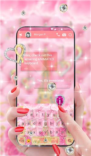 Keyboard & Wallpaper For Girls screenshot 1