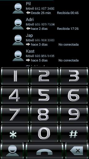 THEME METAL BLACK FOR EXDIALER screenshot 1