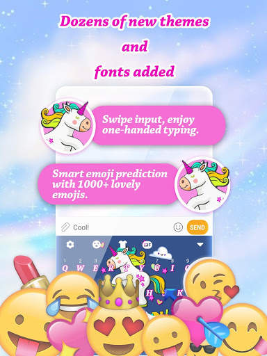 Unicorn Dance Free Keyboard Theme screenshot 2