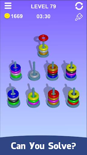 Hoop Stack 3D - Sort It Puzzle : Sorting Color screenshot 1