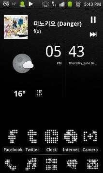 BlackBling GoLauncher EX Theme 1 تصوير الشاشة
