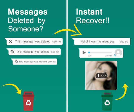 Gatto WhatsDeleted: View Deleted  SMS, Status View screenshot 2