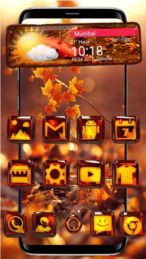 3d Glass Tech Leaf Theme screenshot 2