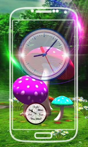 3D Mushroom Clock Live Wallpaper screenshot 4