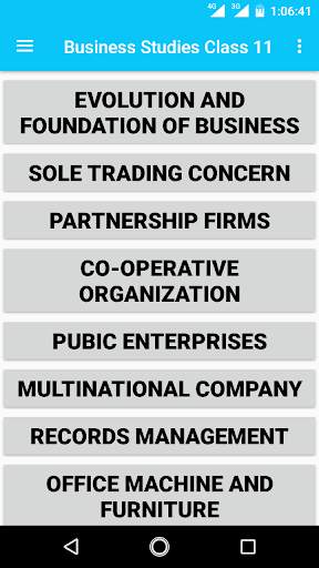 Business Studies Class 11 -  Offline screenshot 1