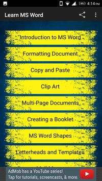 Learn MS Word Free screenshot 1