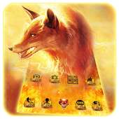 Fire Ice Wolf 3D Theme logo