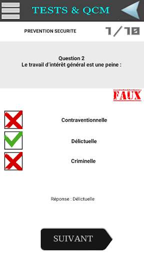 QCM Sécurité Prévention screenshot 5