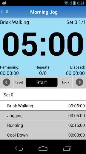 Interval Timer App for Android screenshot 1