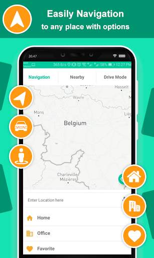 GPS Navigation: Driving Directions: Road Map screenshot 1