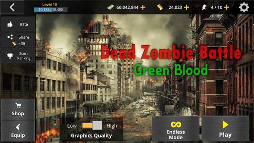 Dead Zombie Battle (Green Blood Version) 7 تصوير الشاشة
