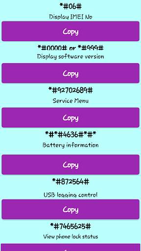 All Mobile Secret Codes(Android Secret Codes) screenshot 5