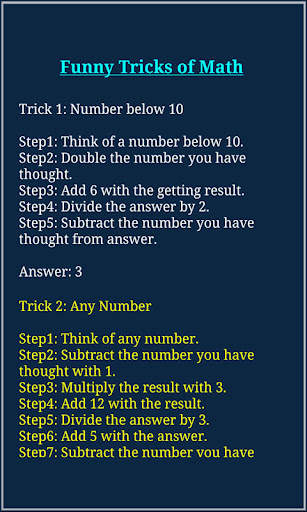 Math Tricks 4 تصوير الشاشة