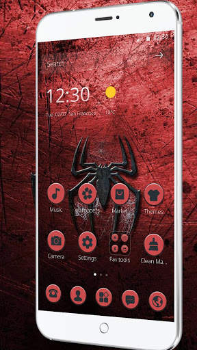 Black Cool Spider Theme screenshot 1