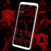 Red Electric Wave Launcher Theme 1.0.1
