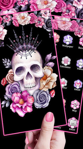 Skull Flower Themes Live Wallpapers screenshot 3