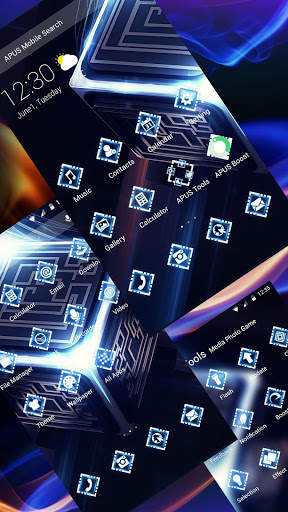 Magical Cool Glitter Technology Launcher theme screenshot 2